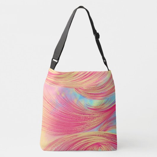 Sac Ajustable Elégante couleur jaune rose Abstrait (Dos)