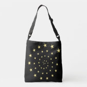Sac Ajustable Élégante spirale des étoiles sur noir (Dos)