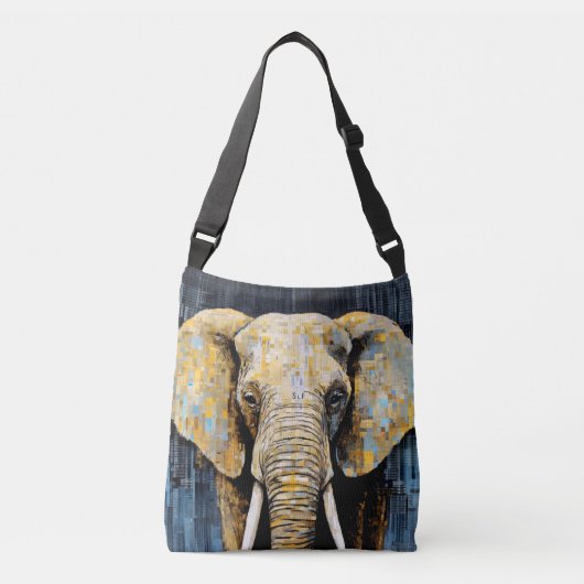 Sac Ajustable Eléphant Animal Art Décor Peinture Mosaïque (Devant)