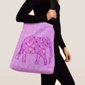 Sac Ajustable Éléphant fleur - orchidée et magenta (De près)