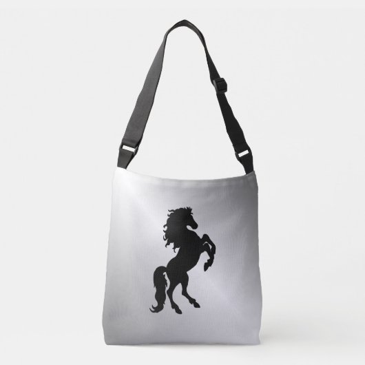 Sac Ajustable Élevage de l'étalon noir / Cheval sur argent (Devant)