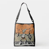 Sac Ajustable Elf With Black Music Notes sur Piano Keys Orange (Dos)