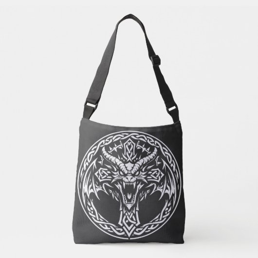 Sac Ajustable Emblème Dragon Celtique par BurnsInHell (Devant)