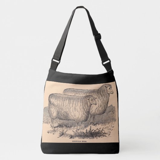 Sac Ajustable Empreinte de brebis Cotswold du 19e siècle (Devant)
