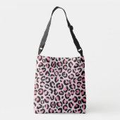 Sac Ajustable Empreinte de léopard rose et noir chic (Dos)