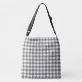 Sac Ajustable en vichy gris et blanc. Chèque de berger (Dos)