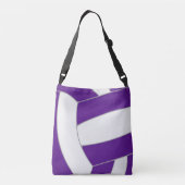 Sac Ajustable entraîneur de volley-ball violet blanc (Dos)
