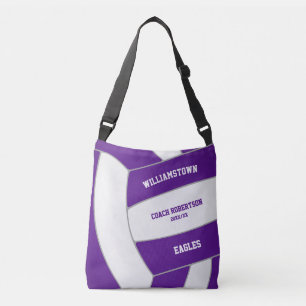 Sac Ajustable entraîneur de volley-ball violet blanc