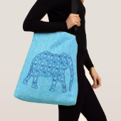 Sac Ajustable Ephène de fleur de Lotus - turquoise (De près)