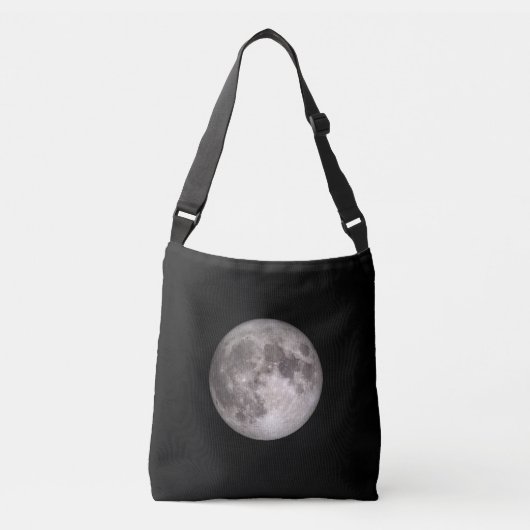 Sac Ajustable Espace noir pleine lune (Devant)