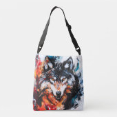 Sac Ajustable Esprit de loup sauvage abstrait (Dos)
