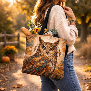 Sac Ajustable Esprit Hibou Patchwork Bohème Artisanat Rustique F