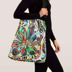 Sac Ajustable Esquisse Imaginaire Art - Fleurs Abstraites 3