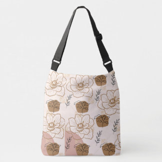 Sac Ajustable Esthétique Floral Mauve