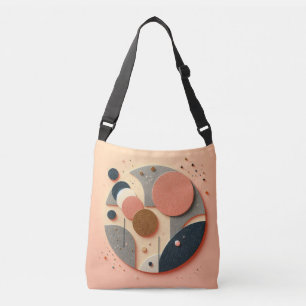Sac Ajustable Esthétique géométrique polygonale rose pastel abst