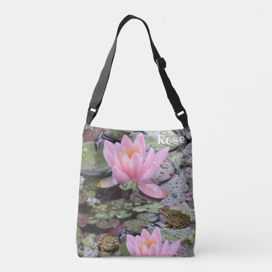 Sac Ajustable Étang Nénuphar rose personnalisé (Dos)