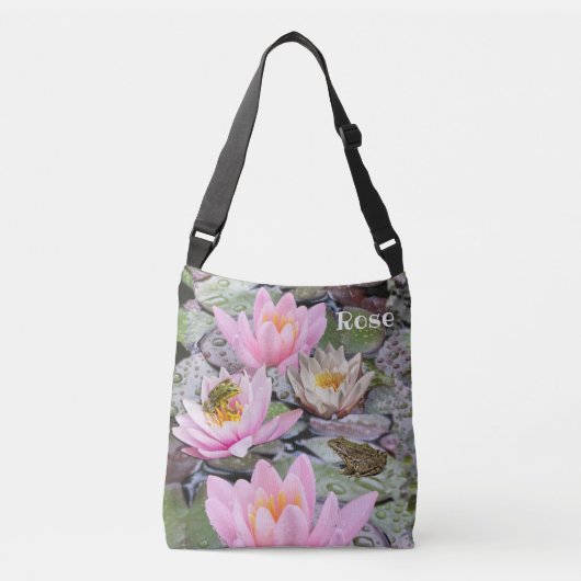Sac Ajustable Étang Nénuphar rose personnalisé (Devant)