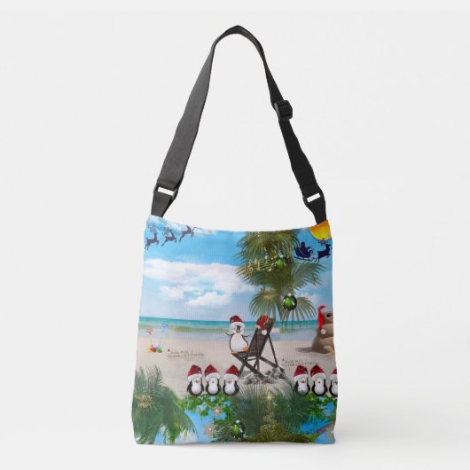 Sac Ajustable Été Noël bébé sur la plage répéter Design (Devant)