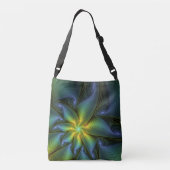 Sac Ajustable Etoile Abstraite, Bleu brillant Vert Or Fractal Ar (Dos)