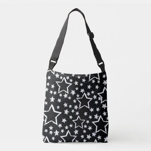 Sac Ajustable étoiles noires, blanches : grogne urbaine. (Devant)