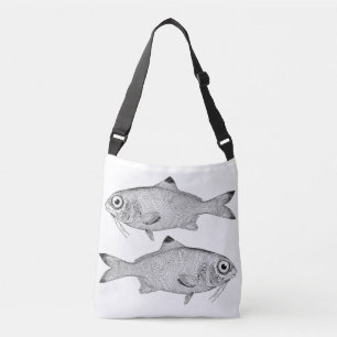 Sac Ajustable Étrange dessin de poisson vintage
