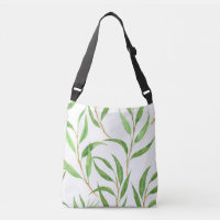 Eucalyptus motif aquarelle sur blanc