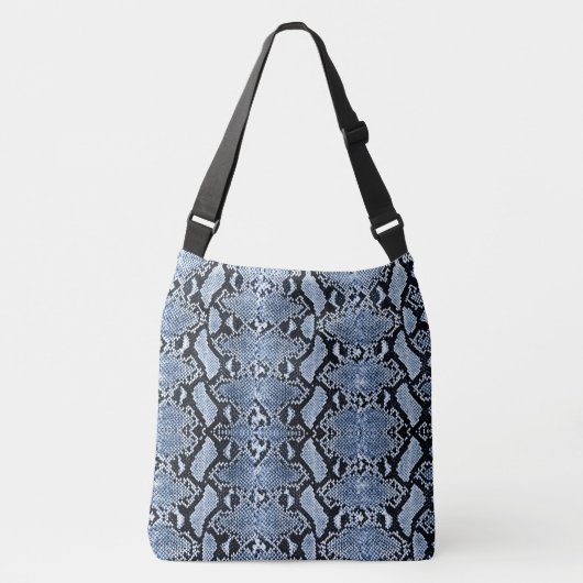 Sac Ajustable Exotic Blue Denim Python Snakeskin (Devant)