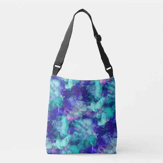 Sac Ajustable fantaisies bleues à l'aquarelle : (Devant)