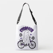Sac Ajustable Fantôme d'Halloween Cycopath sur un vélo violet (Dos)