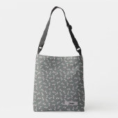 Sac Ajustable Farmhouse Grey Personnaliser Nom Spray de Feuilles (Dos)