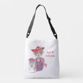 Sac Ajustable Femme Casquette rouge âgée et caniche (Dos)