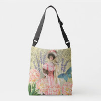 Femme victorienne florale rose Régence