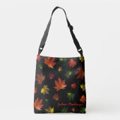 Sac Ajustable Feuille d'érable canadienne rustique en noir (Dos)