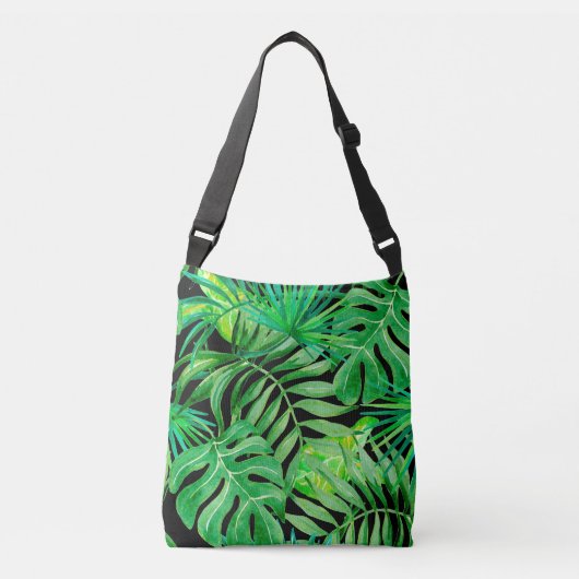 Sac Ajustable Feuilles d'aquarelle tropicale : Élégance transpar (Devant)