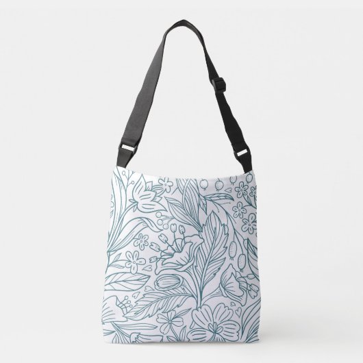 Sac Ajustable Feuilles de fleurs d'hibiscus élégantes simples | (Devant)