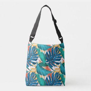 Sac Ajustable Feuilles tropicaux colorés, design motif exotique,