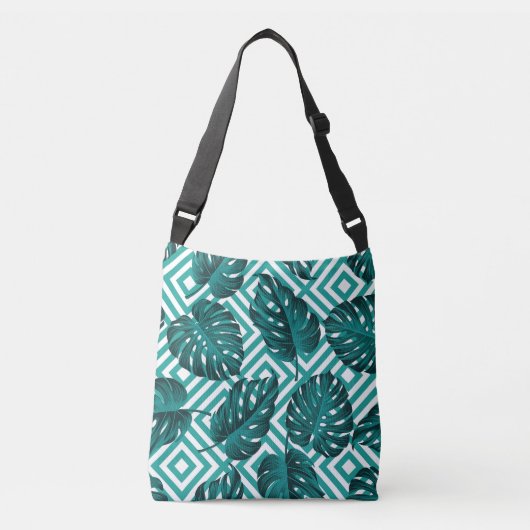 Sac Ajustable Feuilles tropicaux : Motif Floral sans joint. (Devant)