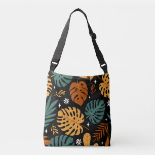 Sac Ajustable Feuilles tropicaux : Vintage foncé sans couture.