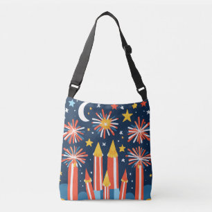 Sac Ajustable Feux d'artifice patriotiques étoiles rouge blanc b