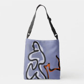 Sac Ajustable Figure avec Feline : bleu Abstrait, orange, B & W (Dos)