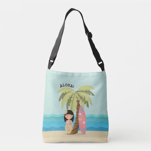 Sac Ajustable Fille de surfer hawaïenne (Dos)