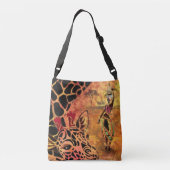 Sac Ajustable Fille et Girafe Africaine - Amis - Peinture - (Dos)