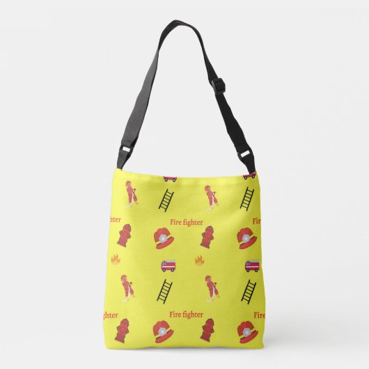 Sac Ajustable Fire fighter job pattern on yellow (Dos)