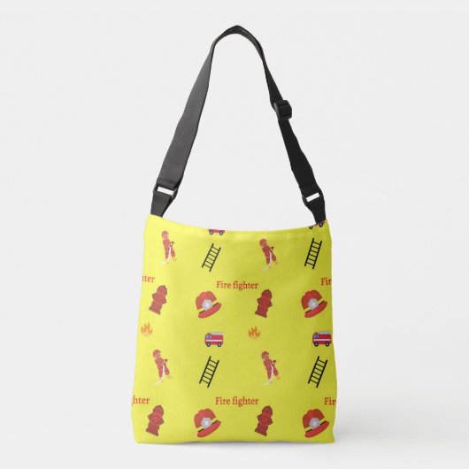 Sac Ajustable Fire fighter job pattern on yellow (Devant)
