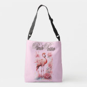 Sac Ajustable Flamant rose expressif | Élégance aquarelle (Dos)