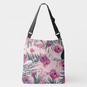 Sac Ajustable Flamant rose Hibiscus Jungle Siesta #2 #tropical (Devant)