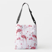 Sac Ajustable Flamant rose motif aquarelle, design dynamique. (Dos)