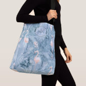 Sac Ajustable Flamant rose Orchidée Tropical Motif Blue ID868 (De près)