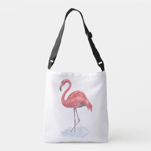 Sac Ajustable Flamant rose rose, aquarelle. (Dos)