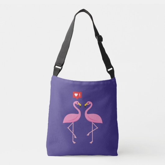 Sac Ajustable Flamant rose Rose Comme Heart Pastel (Devant)